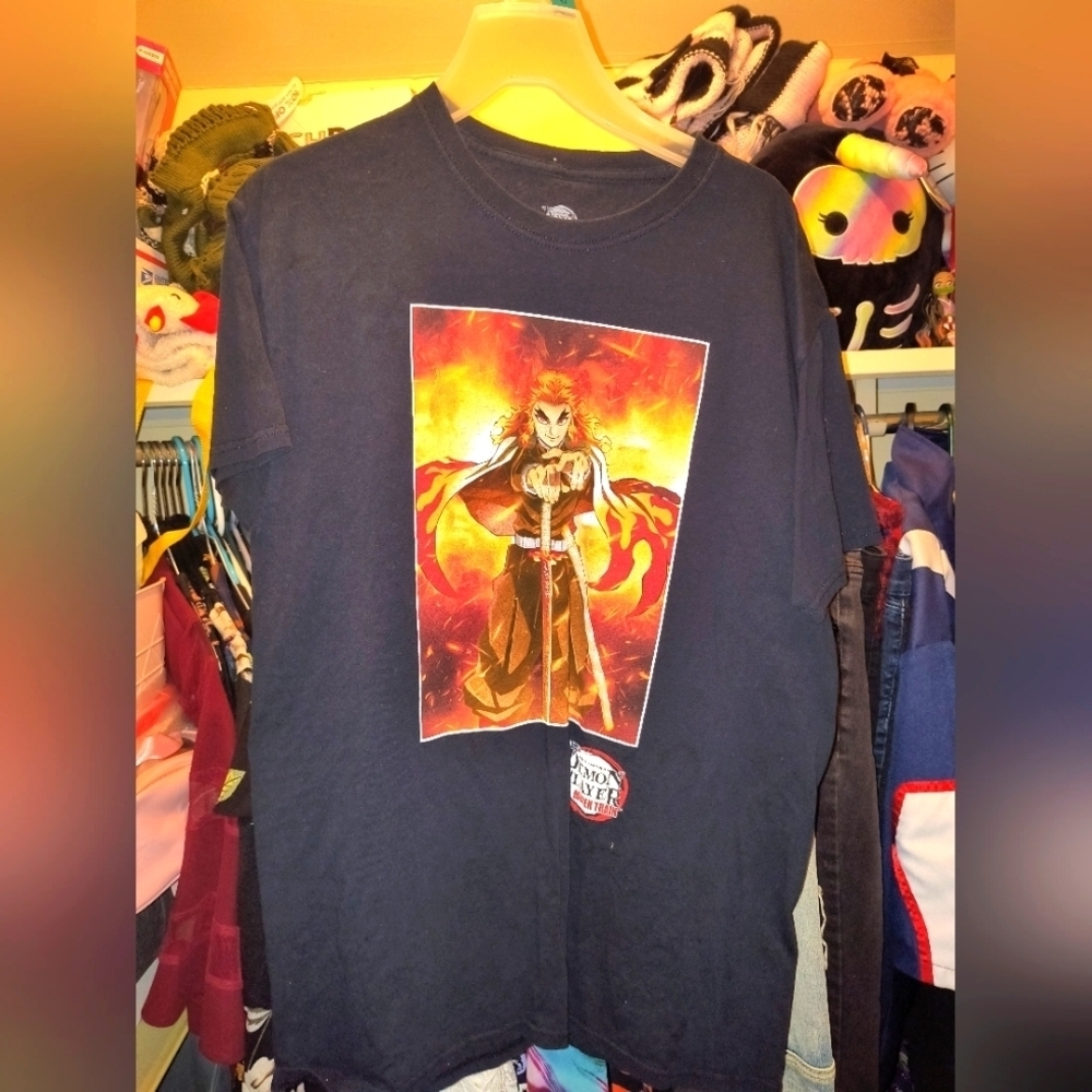 Demon Slayer Black T-Shirt Men Women Anime Manga Medium